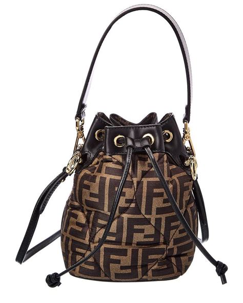 fendi mini leather bucket bag|small Fendi bag with strap.